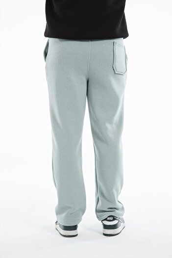 Eazy Co Παντελόνι φούτερ Eazy Basic Oversize Unisex Φαρδύ φόρμα με φαρδύ πόδι Χρώμα χοντρό αθλητικό παντελόνι