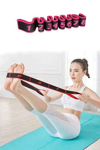 Technojet 8 Level Resistance Band Sports Exercise Aerobics Pilates Squat Band Fitness Yoga