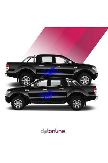 Dijitonline Ranger 4x4 Off Road Oto Sticker - Compatibil 120x54 cm