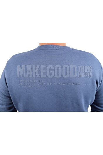 MocGrande Sweat unisex de mărime mare Make Good 22734 Albastru