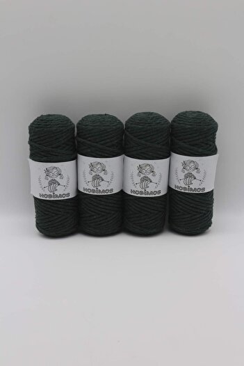 Hobimos Σχοινί μακραμέ σκάλισμα 3 mm Single Twist 4x250 - 1 Kg Βαμβακερό σχοινί μακραμέ