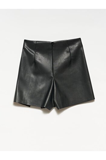 Dilvin 80707 Fustă pantaloni scurți dublu - negru