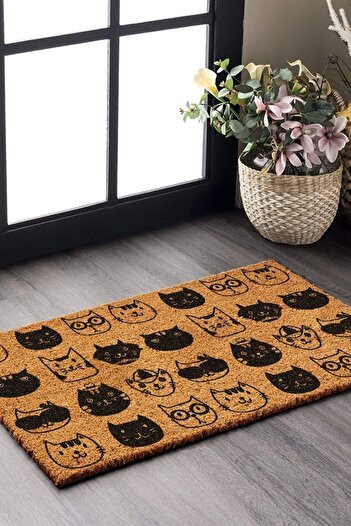 Decovetro Doormat Cat Patterned Doormat 40 X 60 cm