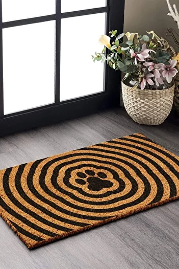 Decovetro Patterned Paw Mat - Door Front Design