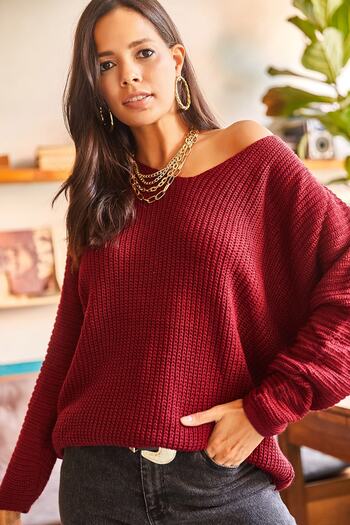 Olalook V-Neck Thessaloniki Knit Oversize Knitwear Sweater