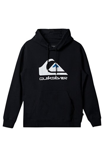 Quiksilver Мъжки суитшърт с качулка и голямо лого, многоцветен, за дейности на открито, Eqyft04450-kvj0