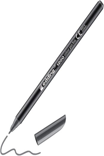 Edding 1200 Felt Tip Round Tip 1 MmGray