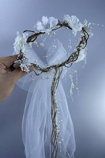 Hobigram White Bowknot Dense Pearl Outdoor Shooting Bridal Tiara and Hair Accessory – Other Hair Accessories