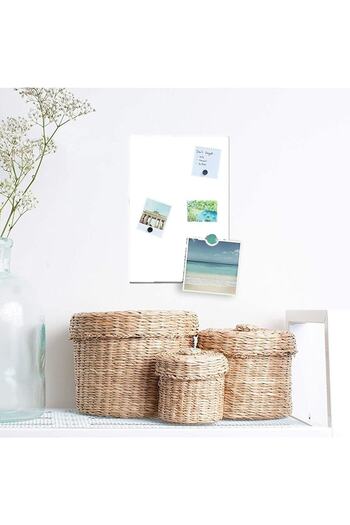 Dünya Magnet Magnetic Board, White, 50x32 Cm, Decorative Metal Magnet Board