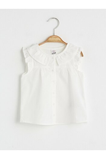 LC Waikiki Girl's Ecru Plain Shirt