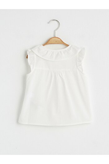 LC Waikiki Girl's Ecru Plain Shirt