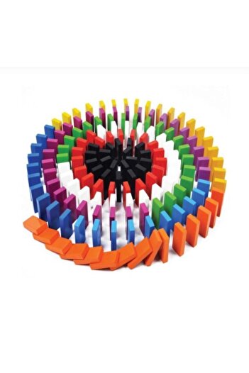 99 Papulin Toys 200 Parça Eğitici Renkli Domino Taşları