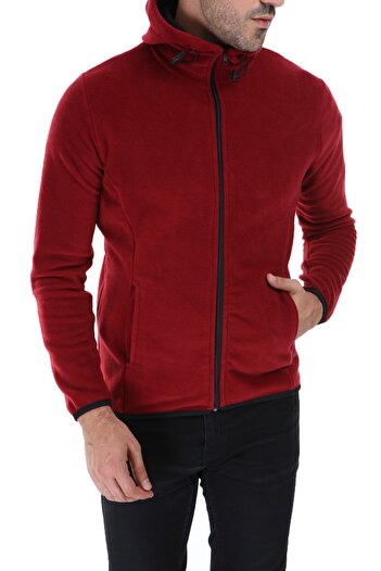 GHASSY CO. Men's Burgundy Hooded Fleece Jacket