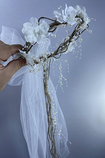 Hobigram White Bowknot Dense Pearl Outdoor Shooting Bridal Tiara and Hair Accessory – Other Hair Accessories
