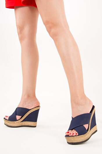 Fox Shoes Navy Blue Women's Slippers F674072005