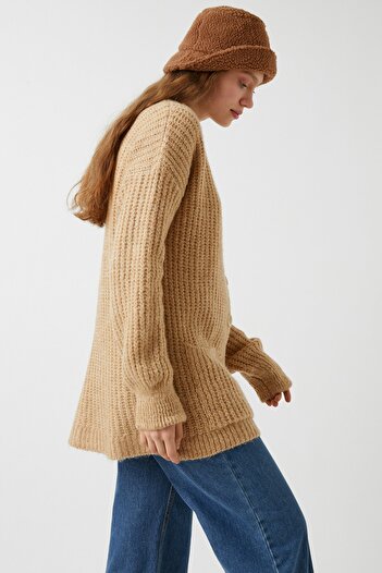 Koton Women's Beige Cardigan 3WAL90086HT