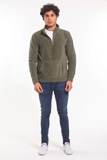 Slazenger Solid Kangaroo Pocket Hooded Fleece Sweatshirt