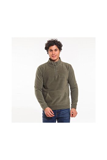 Slazenger Solid Kangaroo Pocket Hooded Fleece Sweatshirt