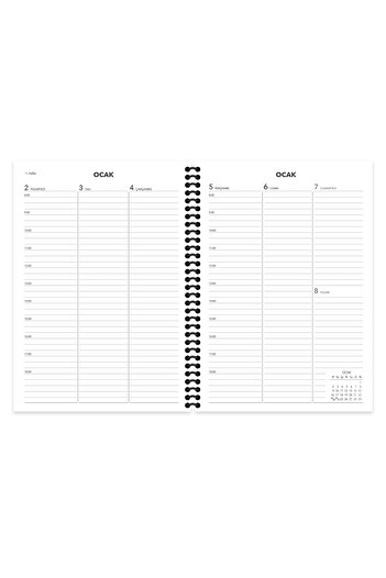 KESKİN COLOR Sharp Color Weekly Agenda 17X24 cm Green Spiral Hard Cover