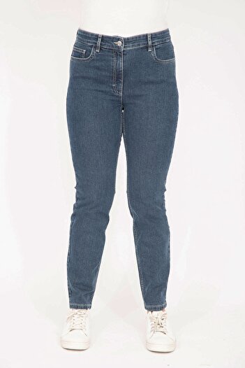 Şans Γυναικείο τζιν παντελόνι 65n35271 με 5 τσέπες Navy Blue