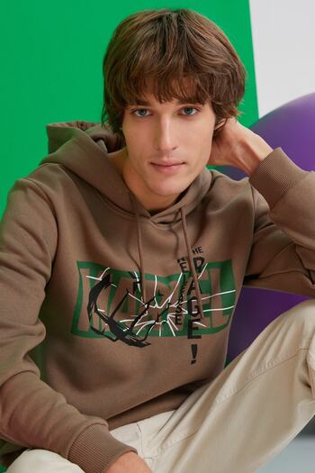 Koton Braunes Herren-Sweatshirt 3WAM70444MK
