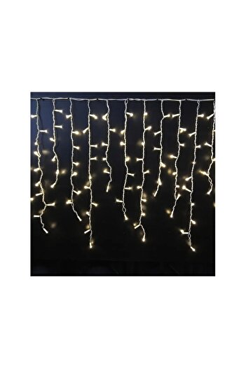 ACK 2 Metre 80x60x40 Saçak Eklemeli Günışığı Yanar Beyaz Çakarlı Beyaz Kablolu Yılbaşı Süsü