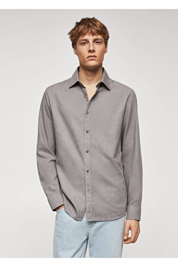 MANGO Man Slim Fit Woven Cotton Shirt