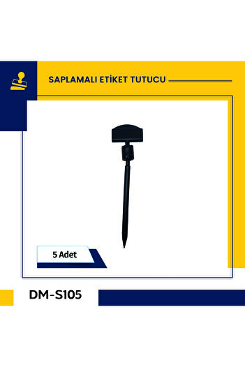 DamgaMarket Plastic, Stud Label Holder, Black 10.5 Cm