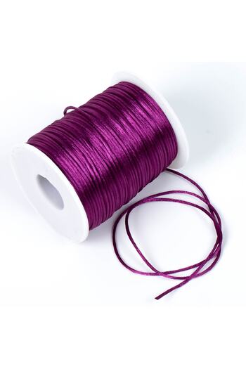 yfhobi 10 Metre - 1 Mm Floş Ip, Bileklik Ipi, Sıçan Kuyruğu Ip, Mürdüm Renkli, Takı Ipi