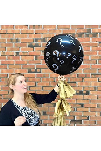 Big Party Gender Balloon with Blue Confetti 18'' (40 Cm)