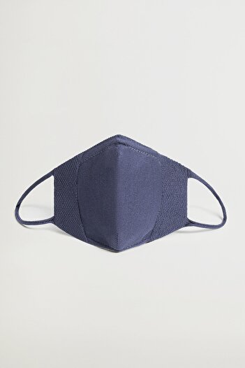 MANGO Woman Women's Oil Blue Face Mask