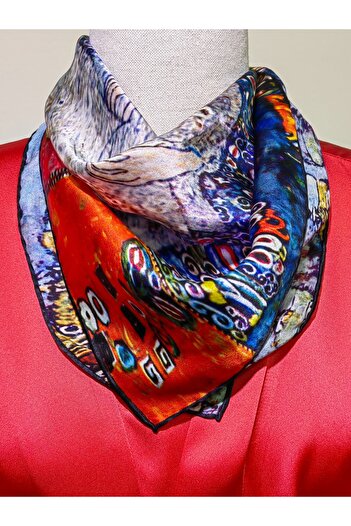 Nomads Felt Silk Bandana Scarf| Gustav Klimt Baroness Elisabeth| Nomads Felt