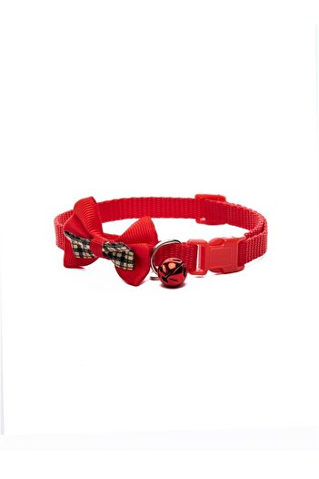 Burdabuldu Cat Dog Collar Red Bow Tie