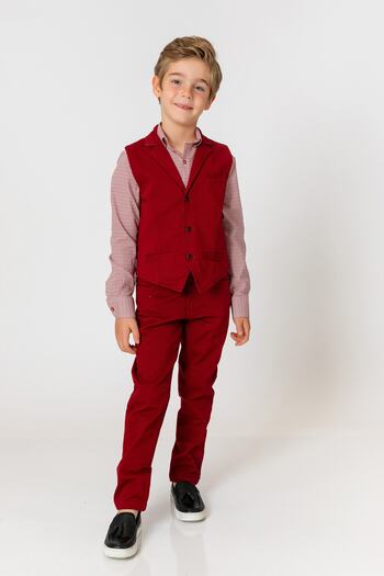 incity Boy's Burgundy Vest