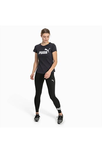 Puma Ess Logo Tee Γυναικείο Γκρι Casual T-Shirt 85178707