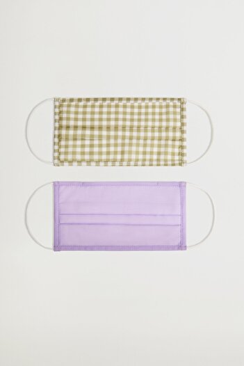MANGO Woman Women's Lilac Face Mask