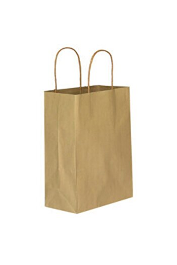 GÜNEŞAVM 31x12x41 Пакети з загнутим ручкою, 25 шт. -крафт-