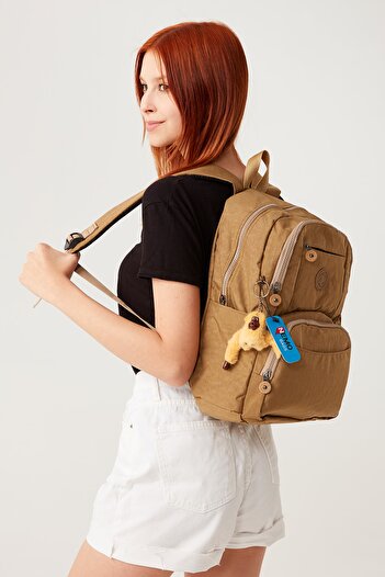 FCSTORE Unisex Mustard Backpack 40x30x15cm Laptop School Travel Bag