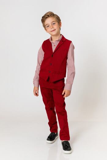 incity Boy's Burgundy Vest