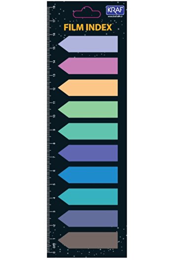 KRAF Index Film (pp) 12x44mm Arrow Shaped 10 Colors X 20yp 51245