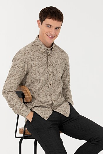 Pierre Cardin Men's Beige Shirt