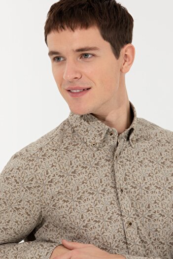 Pierre Cardin Men's Beige Shirt