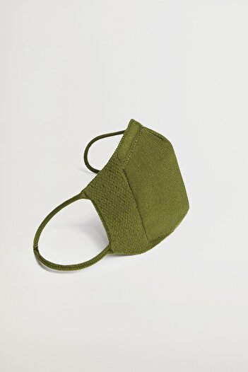 MANGO Woman Women's Khaki Color Face Mask