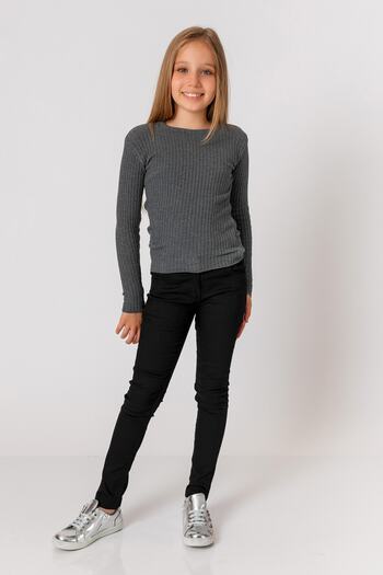 incity Girl's Gray Knitwear Bady