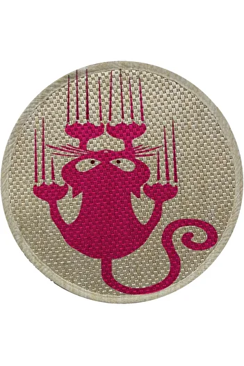 Glipet Patterned Double Sided Cat Scratching Mat Round 36*36 Cm