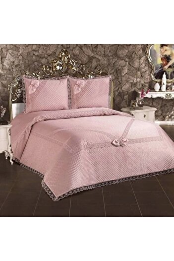 Bursa Tekstil Quilted Guipure Powder Pique Set and Bedspread