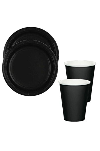 Mini Parti Mini Party Store Black Plate-glass Set