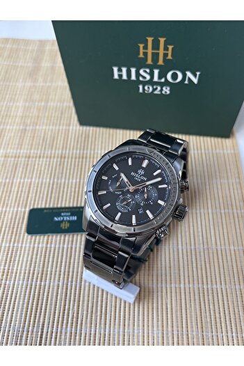 Hislon Smoked 45mm Sports Steel Men's Wristwatch 5 Atm Waterproof