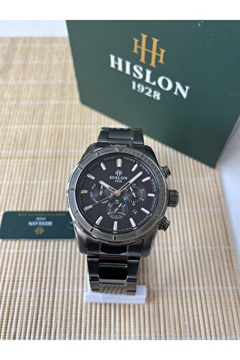 Hislon Smoked 45mm Sports Steel Men's Wristwatch 5 Atm Waterproof