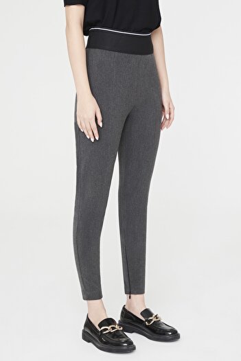 adL Side Zippered Elastic Waist Leggings